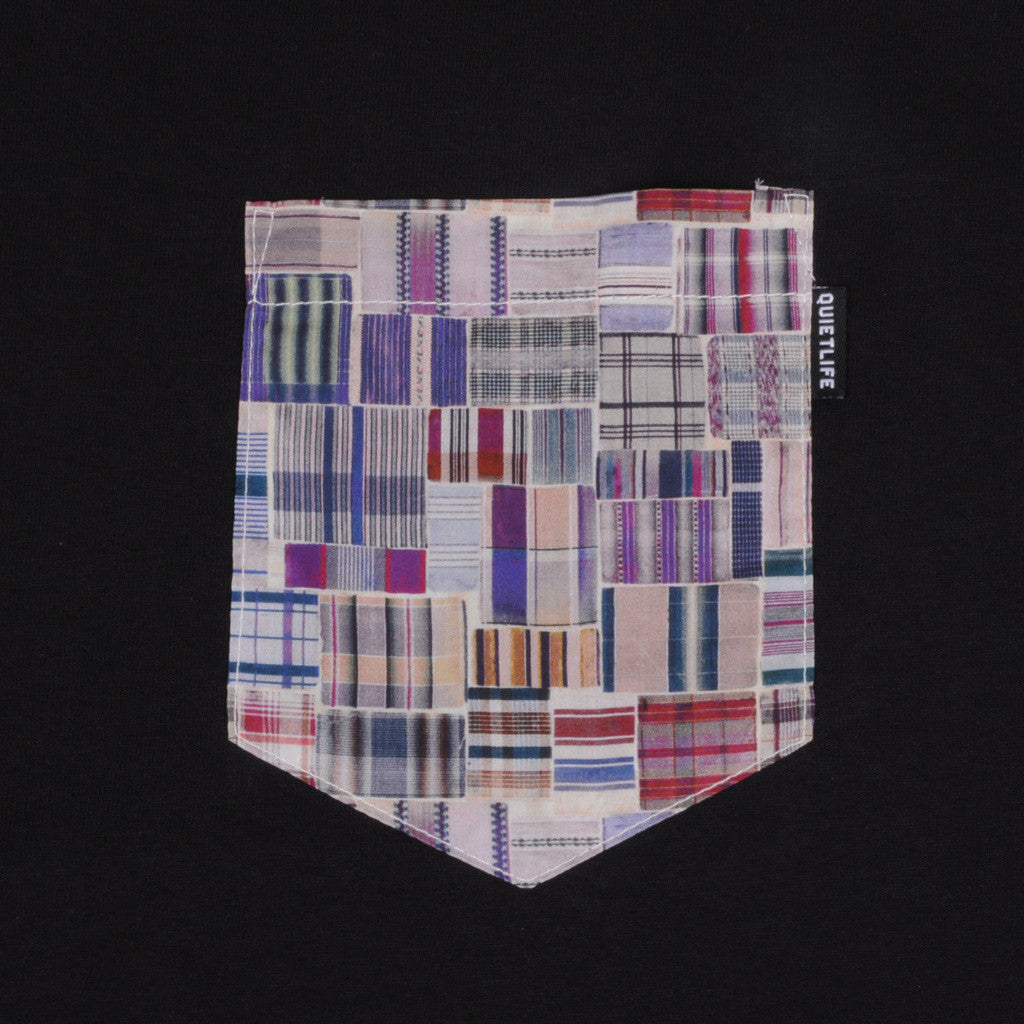 The Quiet Life - Liberty Madras Pocket Men's Shirt, Black - The Giant Peach