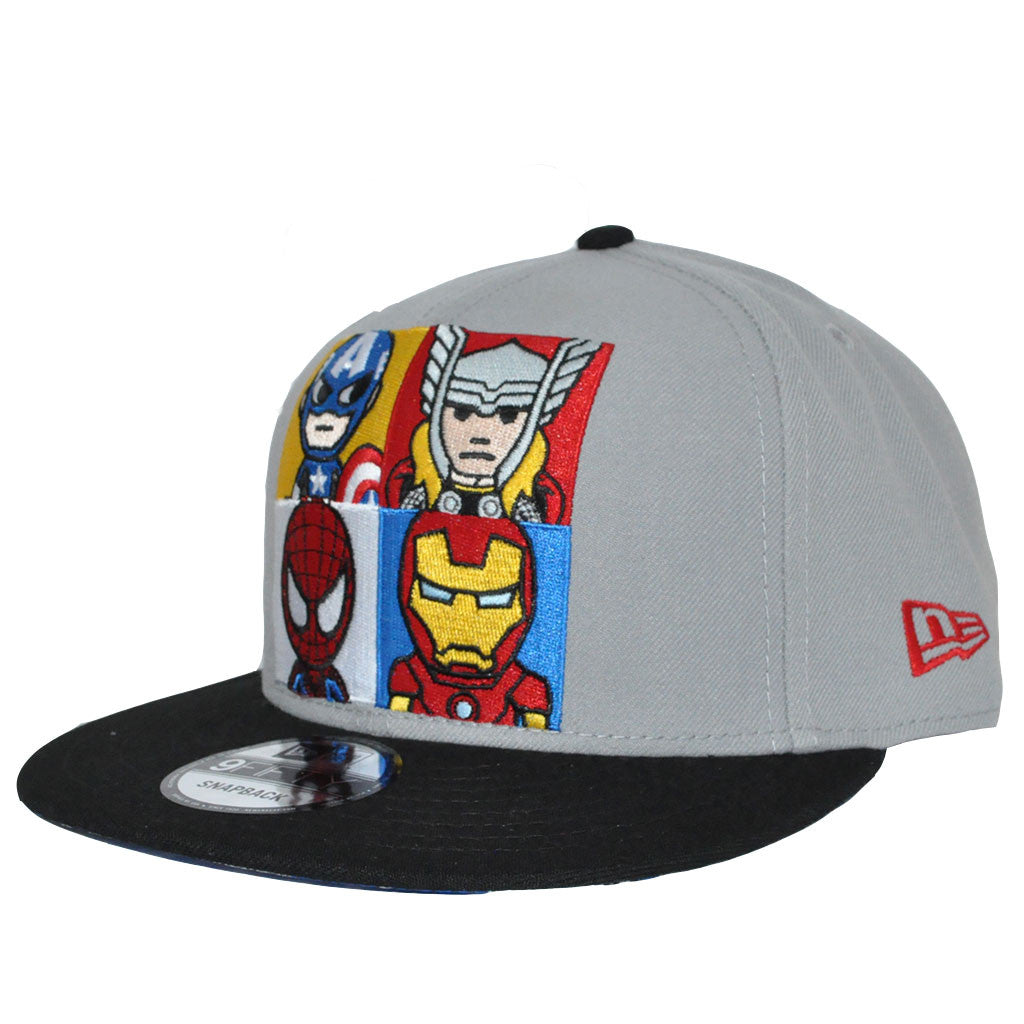 tokidoki - Marvel Lineup Snapback Hat, Grey - The Giant Peach
