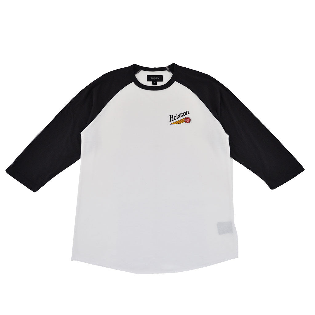 Brixton - Maverick Men's 3/4 Sleeve Tee, Off White - The Giant Peach
