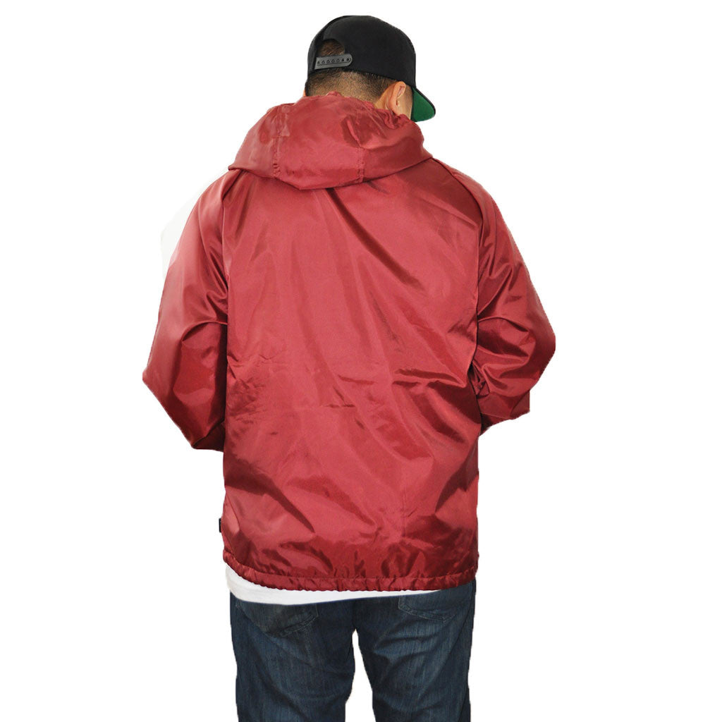 Brixton - Maverick Men's Windbreaker Jacket, Burgundy - The Giant Peach