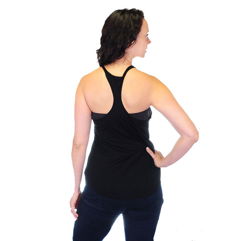 OBEY - Storm on the Horizon Women's Melody Tank, Black - The Giant Peach