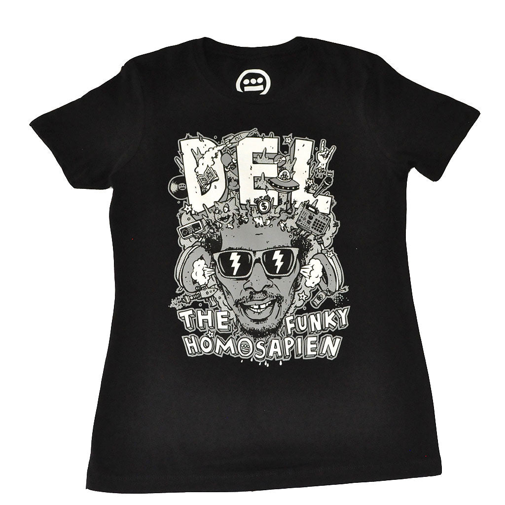 Del The Funky Homosapien - Mind Explosion Women's Shirt, Black - The Giant Peach