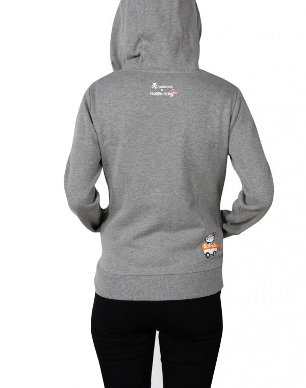 tokidoki x Hello Kitty - Monster Buds Women's Hoodie, Dark Heather Grey - The Giant Peach