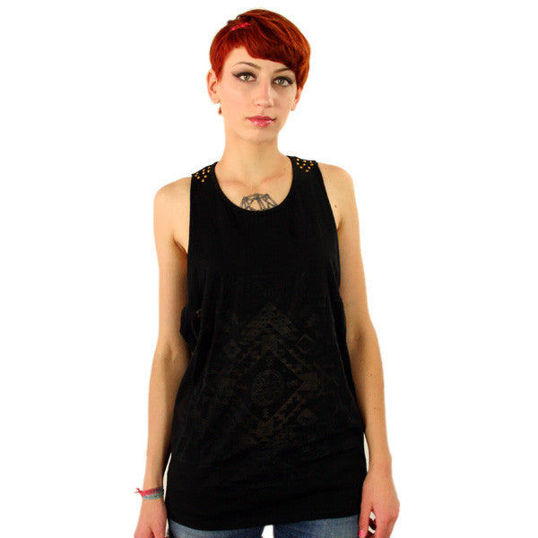 OBEY - Moon Shadow Women's Tank Top, Shadow Black - The Giant Peach