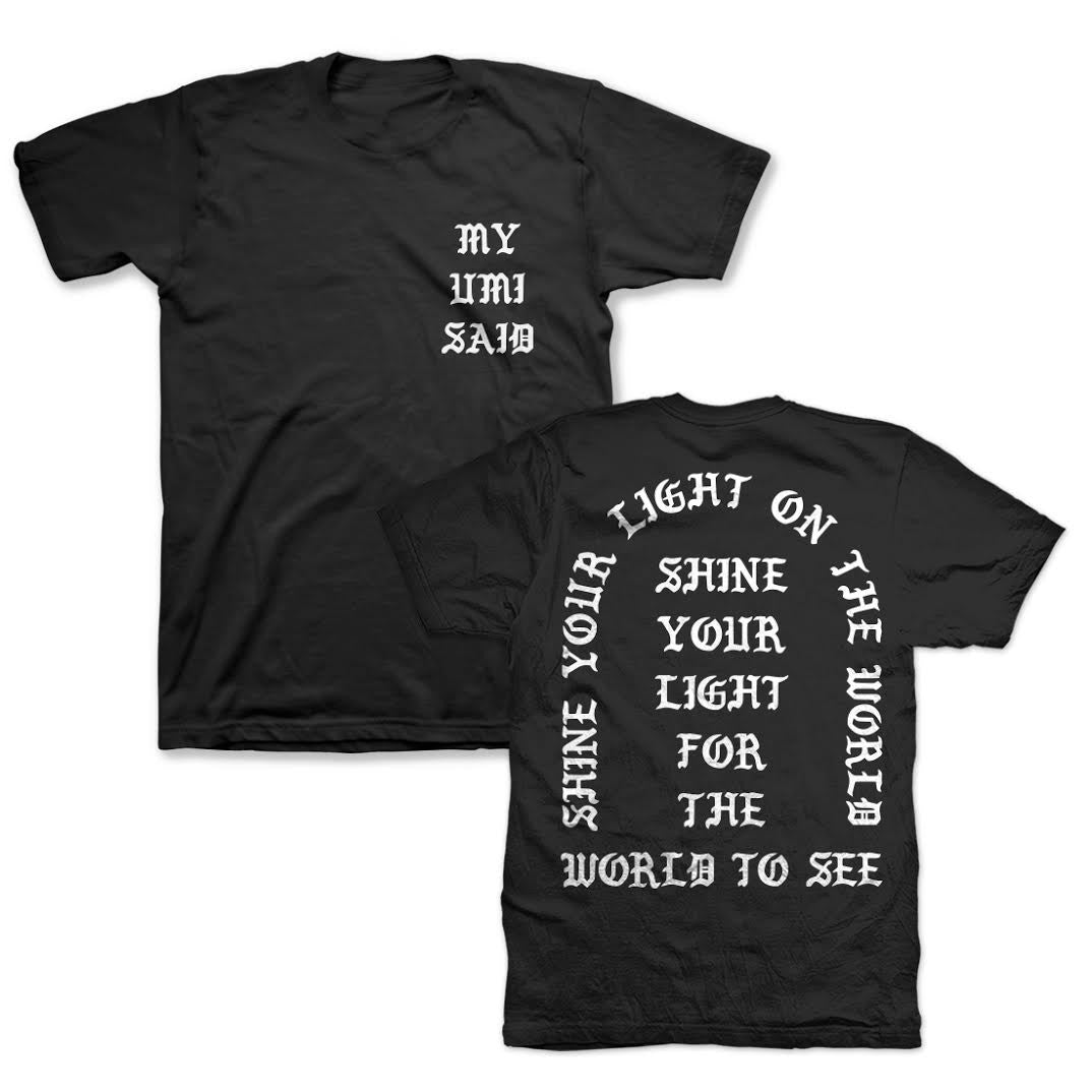 My Umi Says Men's Shirt, Black - The Giant Peach