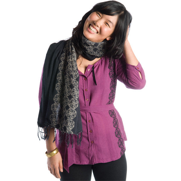 Nicacelly - Bobbin' Women's Top, Plum - The Giant Peach