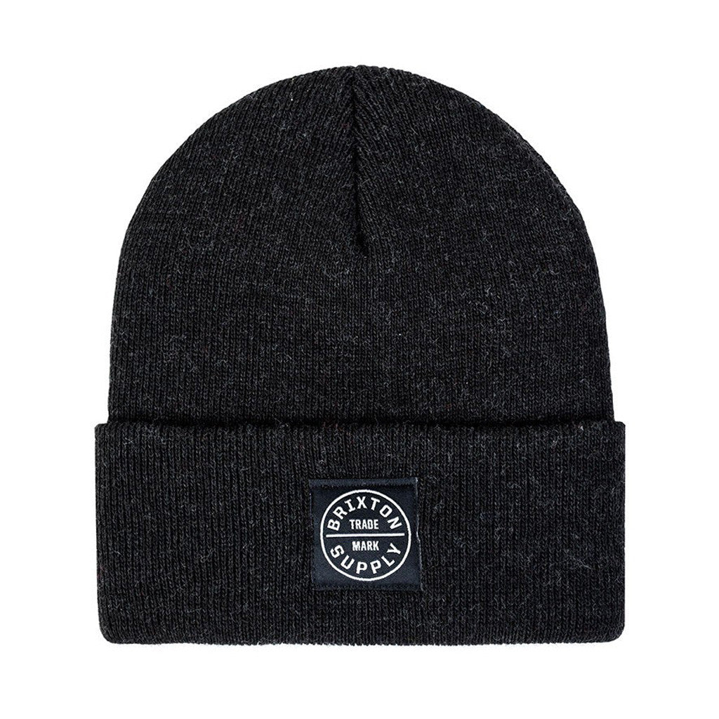 Brixton - Oath Watch Cap Men's Beanie, Washed Black - The Giant Peach