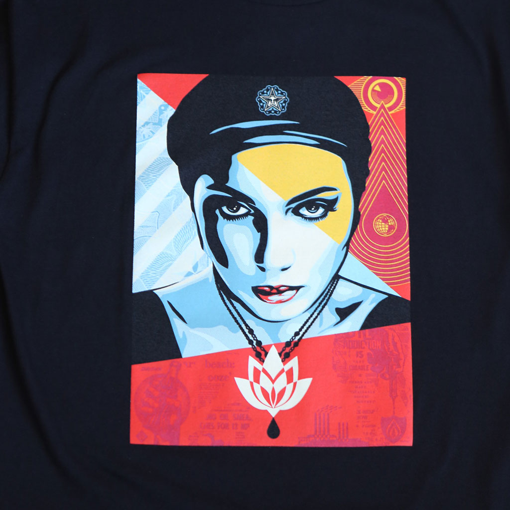 OBEY - Oil Lotus Woman Men's Tee, Black
