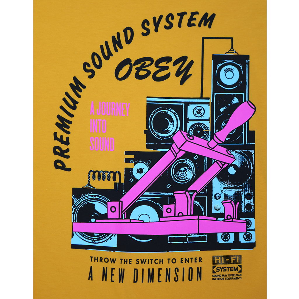 OBEY - Obey Soundsystem Men's Tee, Gold