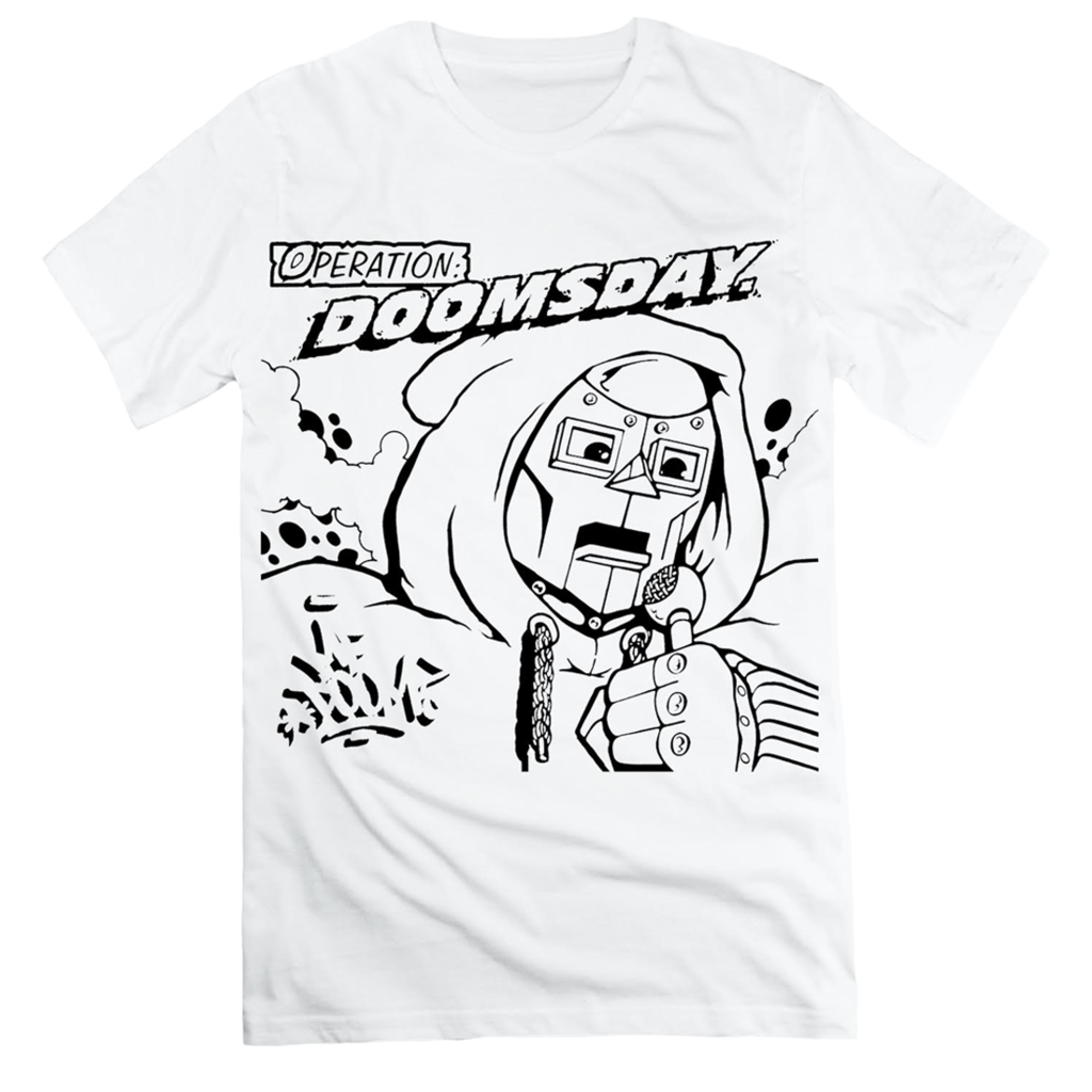 MF DOOM - Operation Doomsday Men's Shirt, White - The Giant Peach