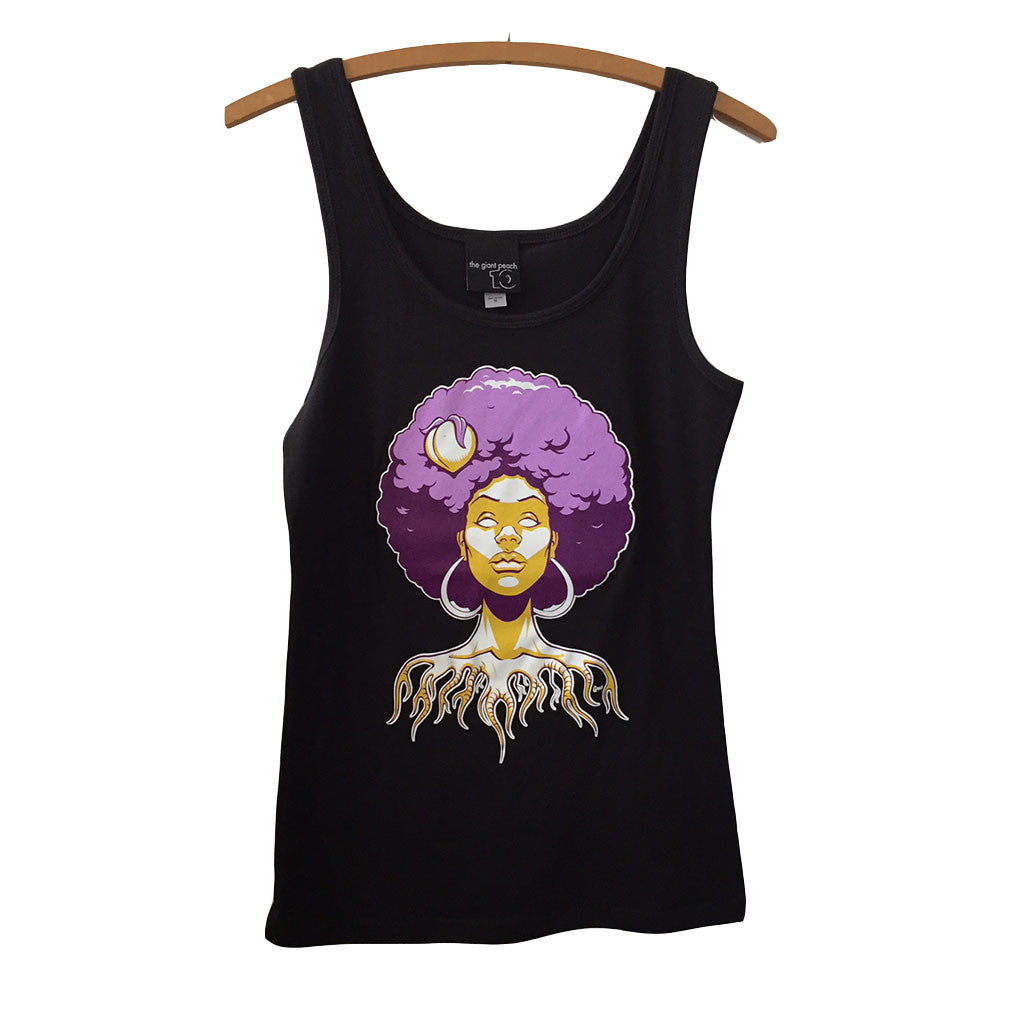 The Giant Peach - Jason Goad Our Lady of Peach Women's Tank, Black - The Giant Peach