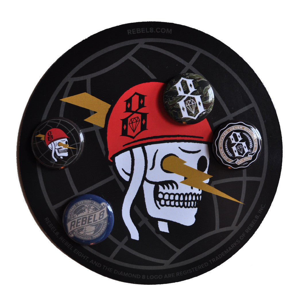 REBEL8 - Fall Button 4 Pack - The Giant Peach