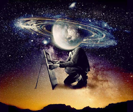 Imaginary Foundation - Planetary Dawn Men's Shirt, Black - The Giant Peach