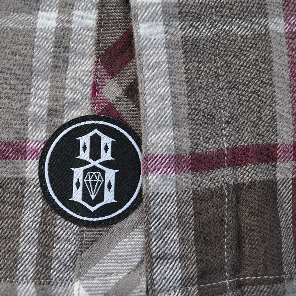 REBEL8 - Chapter Men's Flannel Shirt, Grey - The Giant Peach