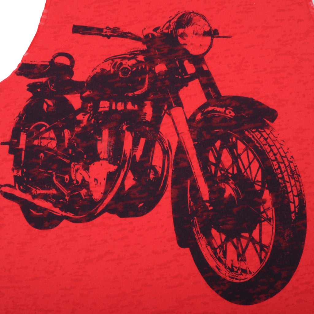 Scratch - Born to be Wild Women's Sleeveless Burnout Tank, Red - The Giant Peach