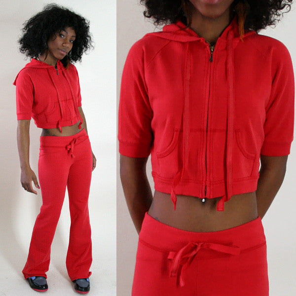 Blue Life - Tiny Women's Zip Hoodie, Red - The Giant Peach