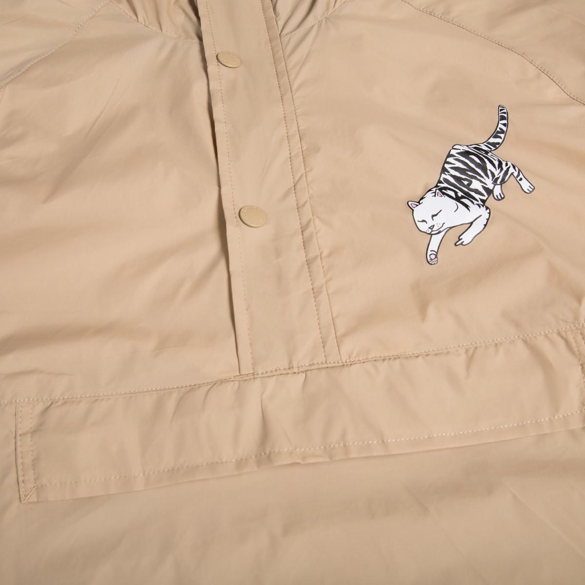 RIPNDIP - Tattoo Nerm Men's Half Zip Anorak Jacket, Tan