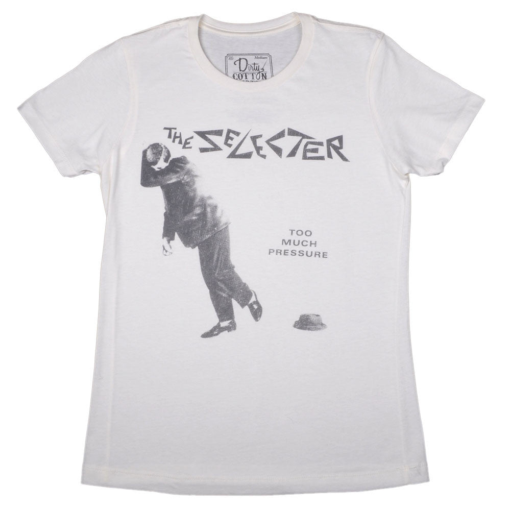 The Selecter - Too Much Pressure Junior's Shirt, Ecru - The Giant Peach