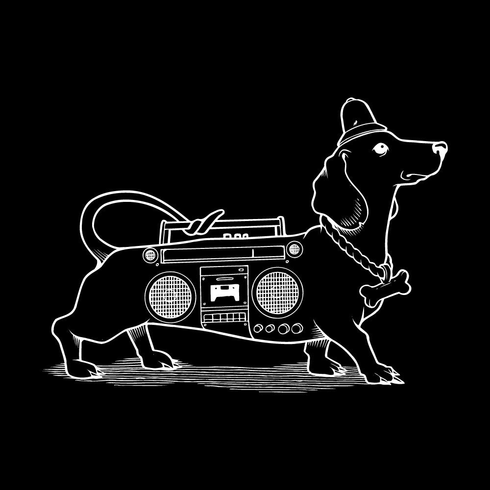 SuperFishal - Ghetto Blaster Men's Shirt, Black - The Giant Peach