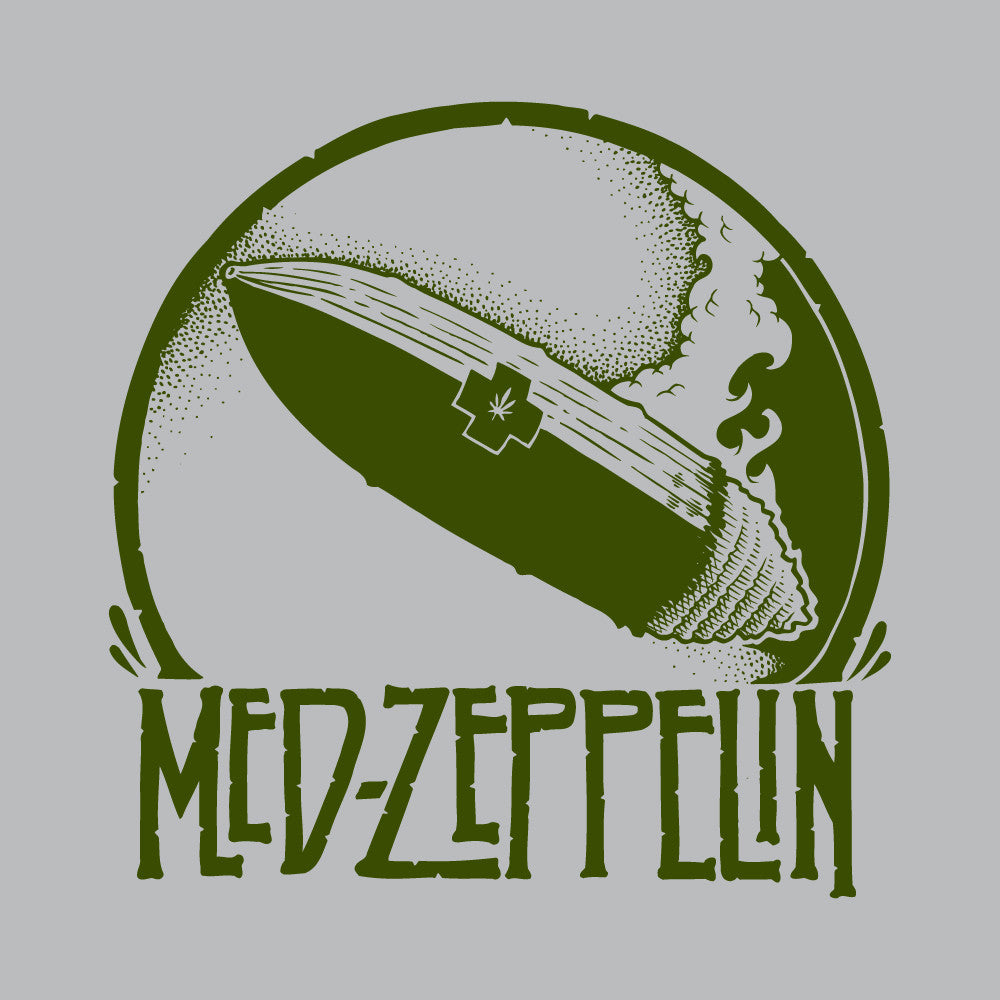 SuperFishal - Med Zep Men's Shirt, Athletic Heather Gray - The Giant Peach