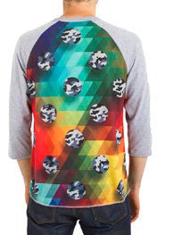 Imaginary Foundation - Spectrum Men's Baseball Shirt, Heather - The Giant Peach