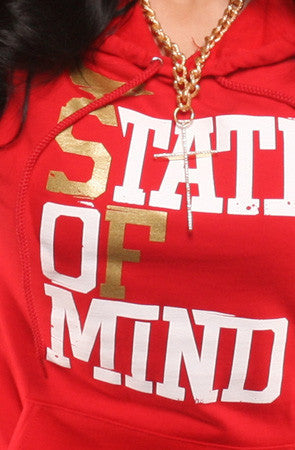 Adapt - State of Mind Women's Hoodie, Red/Gold - The Giant Peach