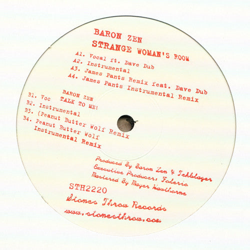 Baron Zen - Strange Woman's Room, 12" Vinyl - The Giant Peach