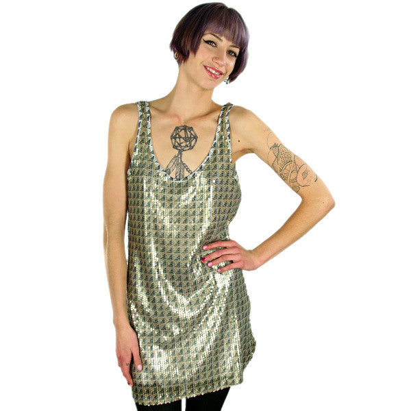 OBEY - Stud Women's Dress, Gold - The Giant Peach