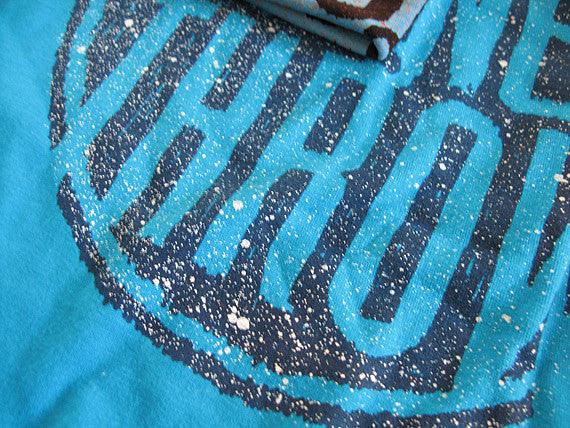 Stones Throw - Summer 2012 Men's Tee, Aqua/Blue - The Giant Peach