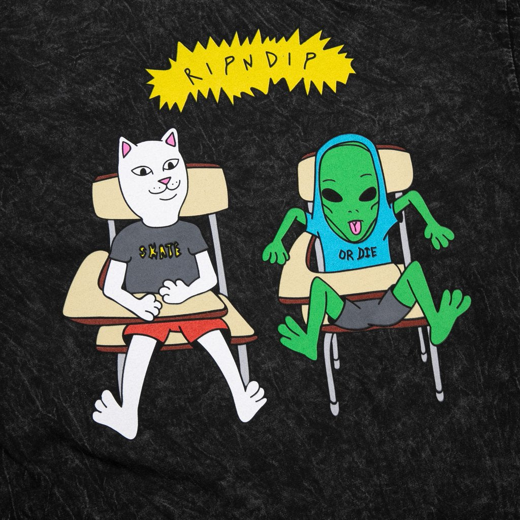 RIPNDIP - Butz Up Men's L/S Tee, Black Mineral Wash