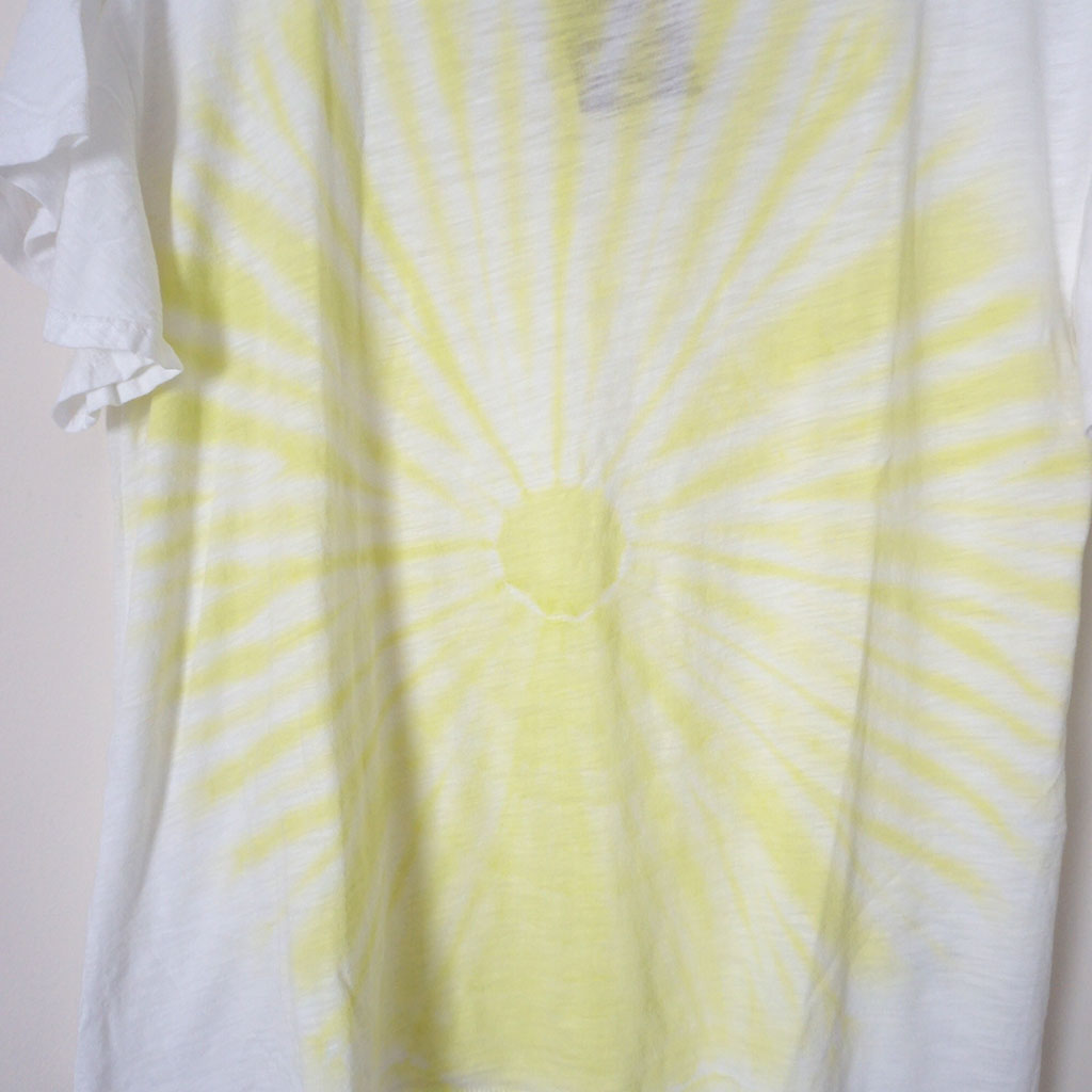 Sunny Daze Tie Dye Flutter Sleeve Women's Top, White