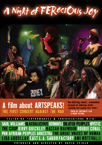 The ArtSpeaks! Not In Our Name - A Night Of Ferocious Joy, DVD - The Giant Peach