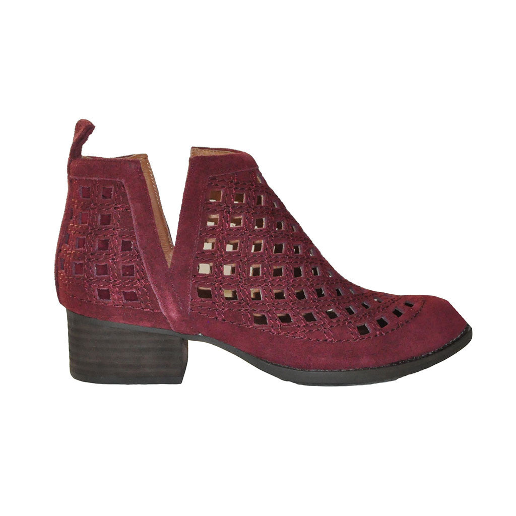 Jeffrey Campbell - Taggart-2 Bootie, Wine Suede - The Giant Peach