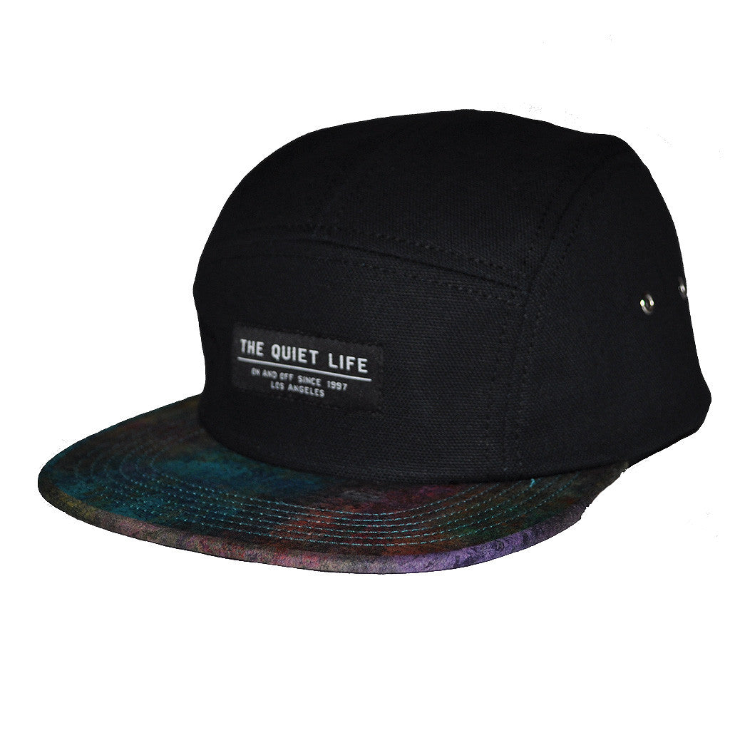 The Quiet Life - Tamsyn Men's 5 Panel Hat, Black Crown - The Giant Peach