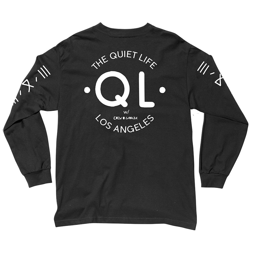 The Quiet Life - Garcia Logo Men's L/S Shirt, Black - The Giant Peach