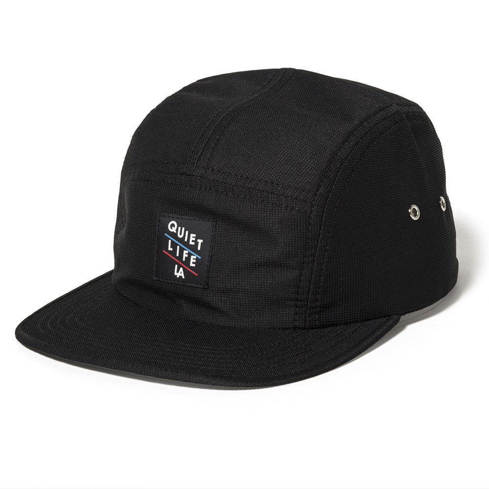 The Quiet Life - Slant 5 Panel Men's Hat, Black - The Giant Peach