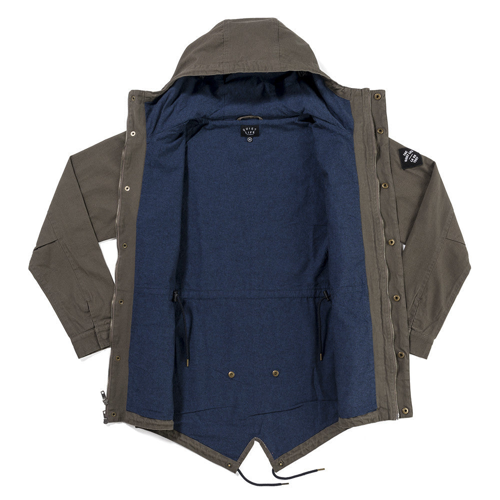 The Quiet Life - Traveler Fishtail Men's Jacket, Army - The Giant Peach