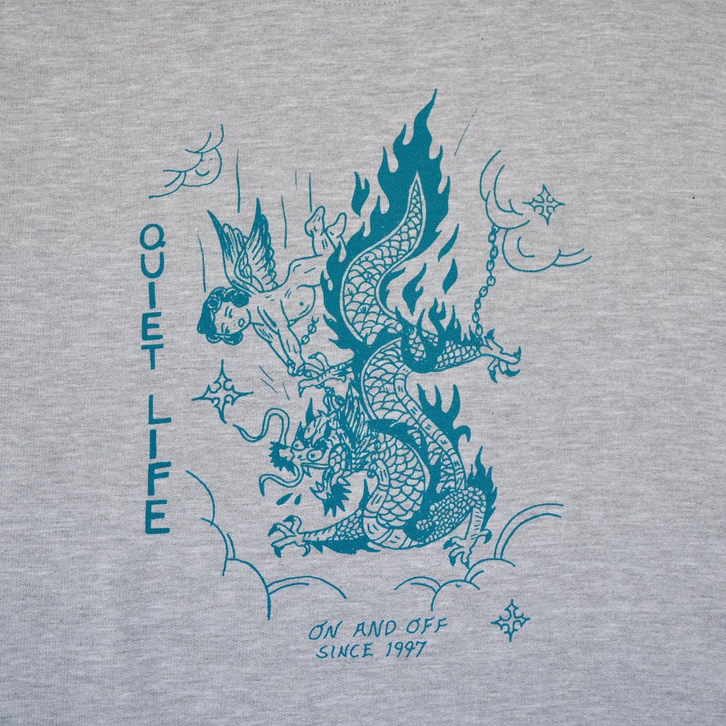 The Quiet Life x Eric Kenney - Bring Me Down Men's Crewneck, Heather Grey - The Giant Peach