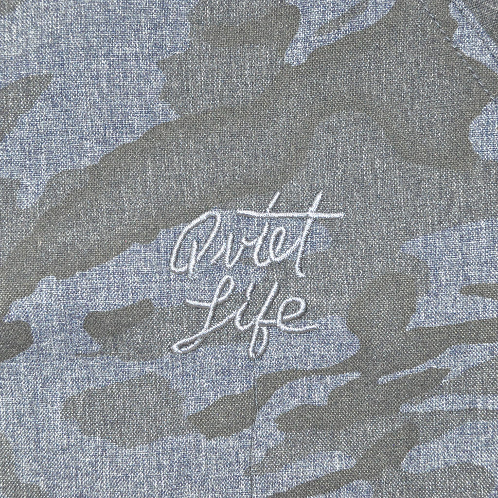 The Quiet Life - Camo Windy Pullover Men's Windbreaker, Navy - The Giant Peach