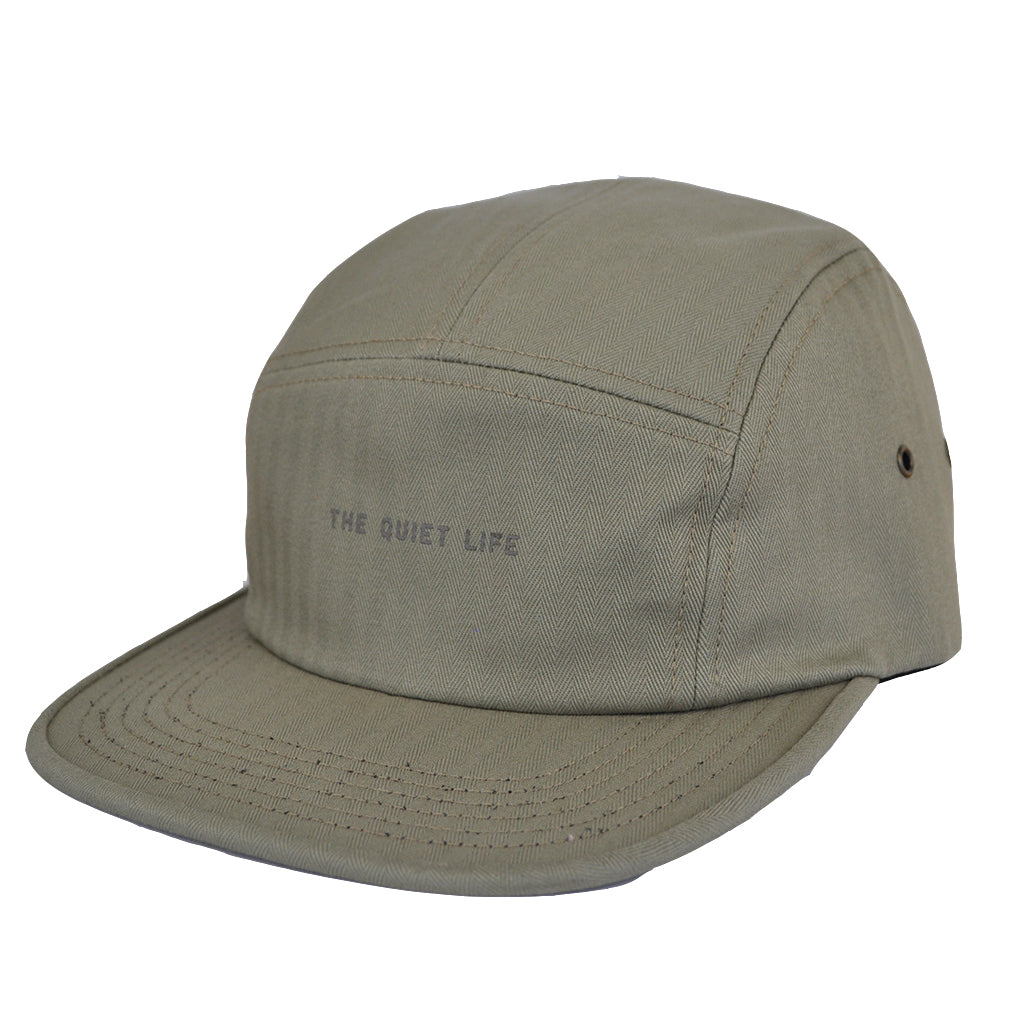 The Quiet Life - Herringbone Men's 5 Panel Camper Hat, Bark - The Giant Peach