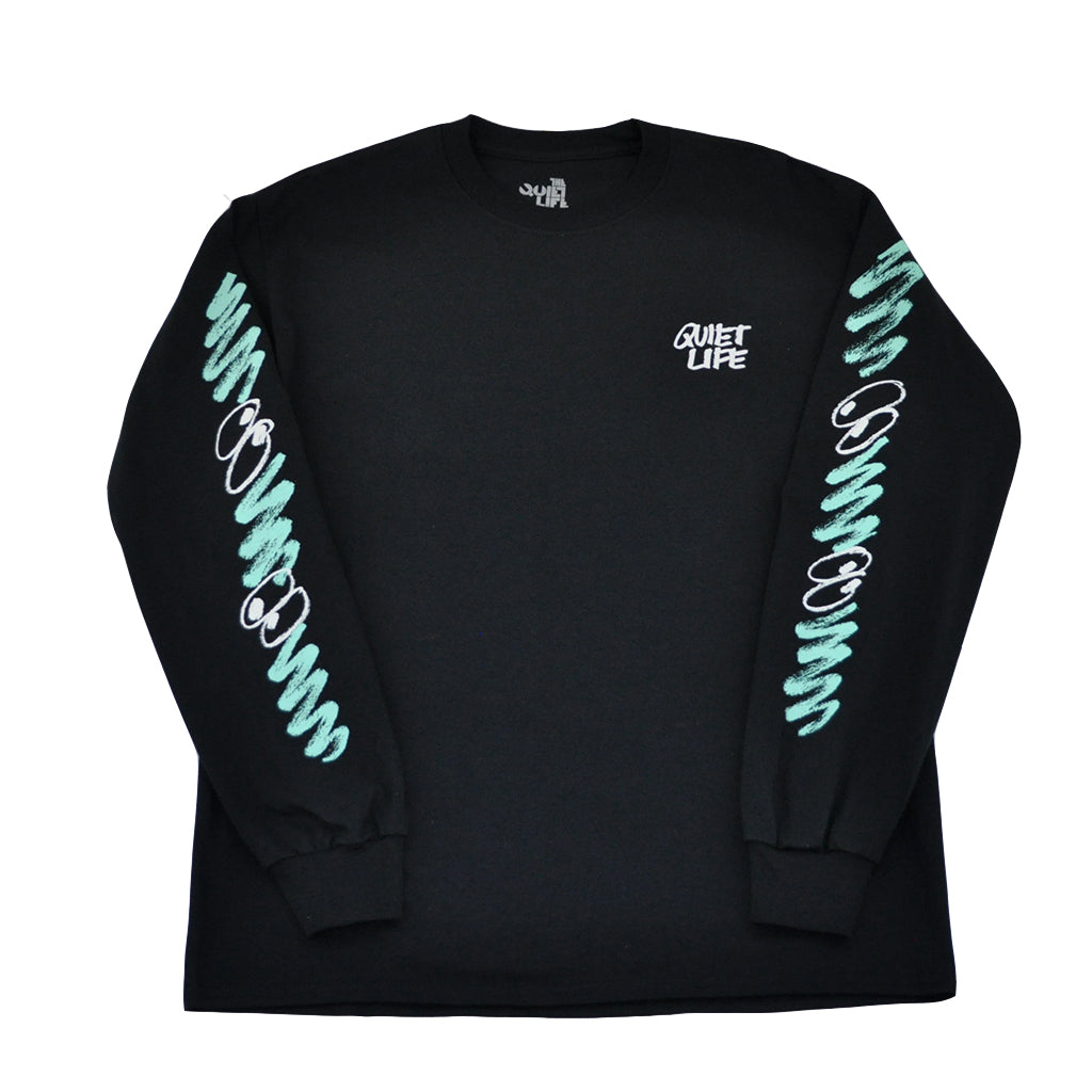 The Quiet Life x James Jarvis - Jarvis Men's L/S Shirt, Black - The Giant Peach