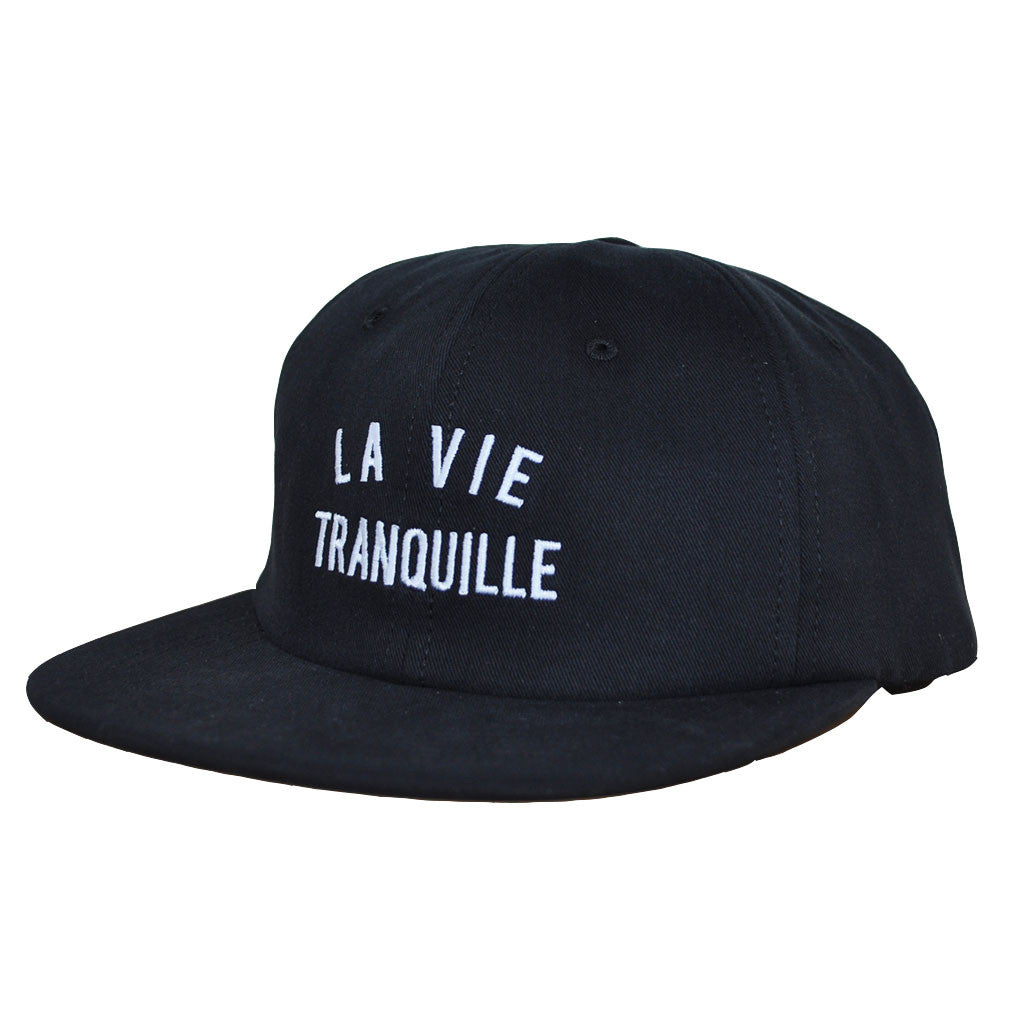 The Quiet Life - La Vie Tranquille Men's Polo Hat, Black - The Giant Peach