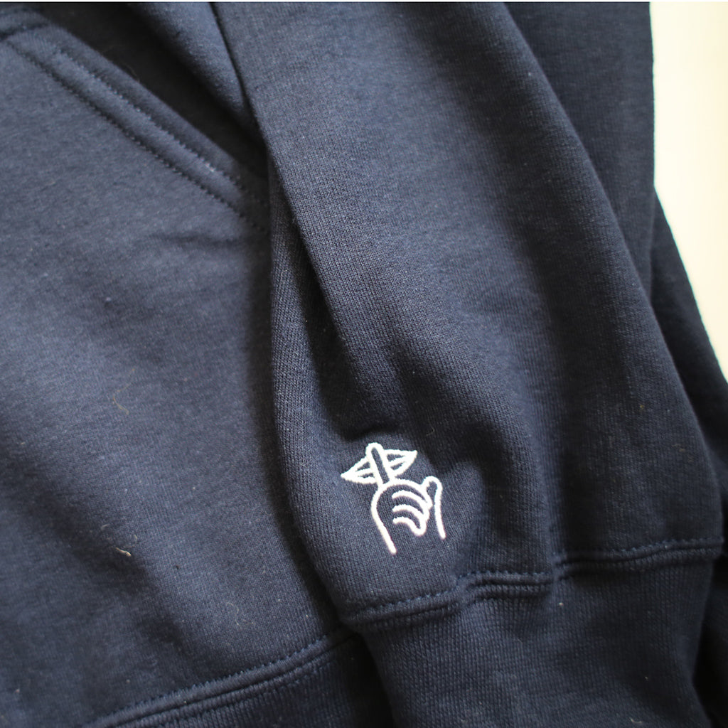 The Quiet Life - Origin Embroidered Pullover Men's Hood, Navy
