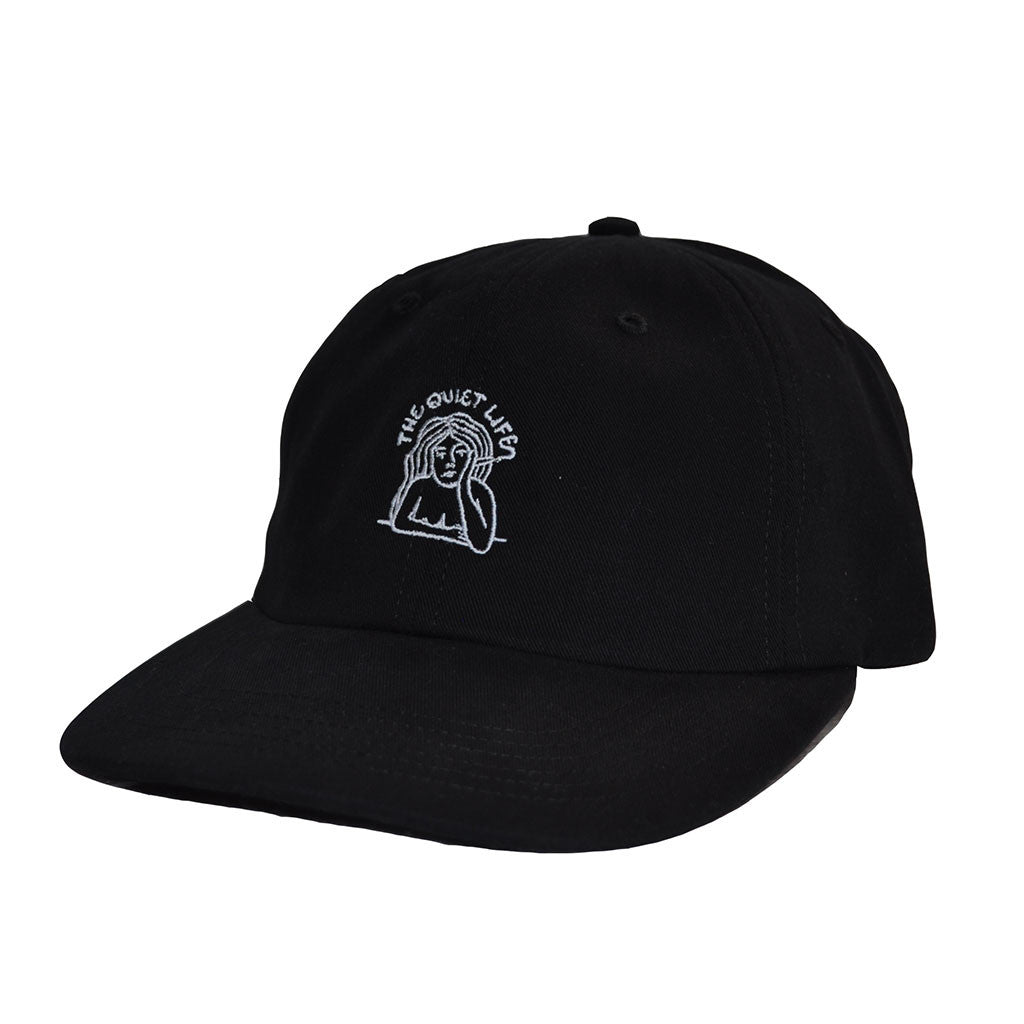 The Quiet Life - Smoking Girl Men's Polo Hat, Black - The Giant Peach