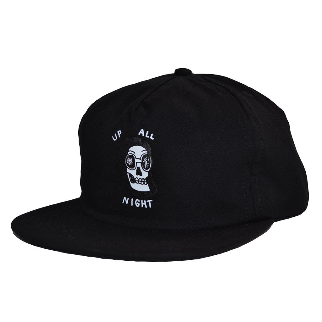 The Quiet Life - Up All Night Relaxed Men's Snapback, Black - The Giant Peach