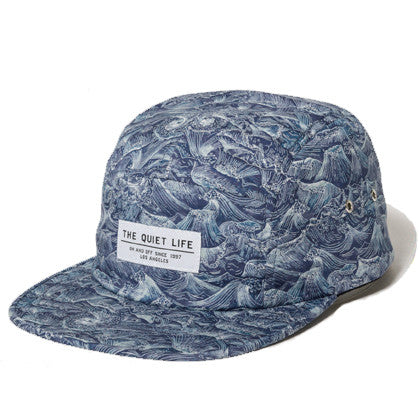 The Quiet Life x Liberty - Waves Men's 5 Panel Hat, All Over - The Giant Peach