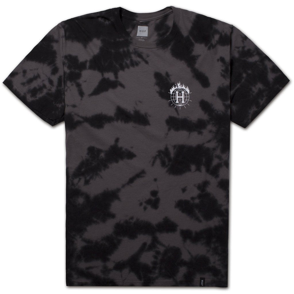 HUF x Thrasher TDS Crystal Wash Men's Tee, Black - The Giant Peach