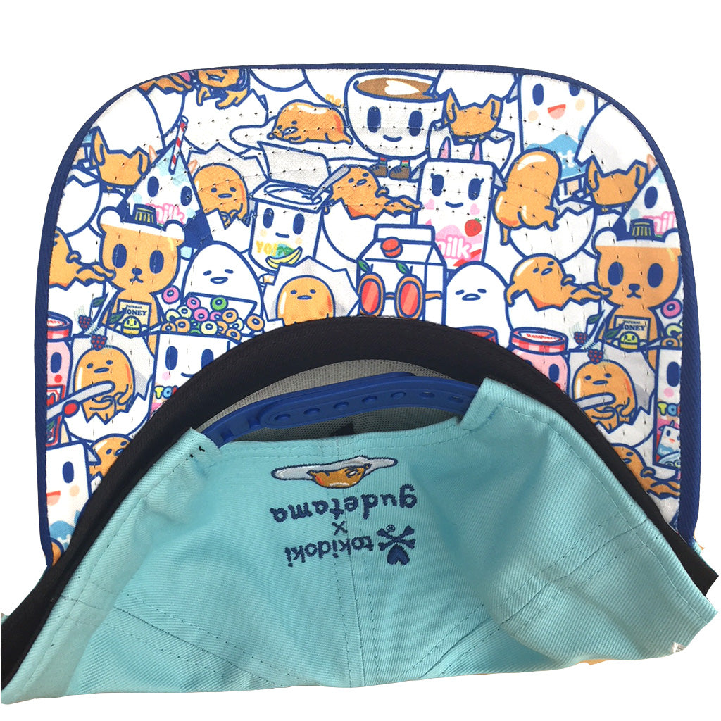 tokidoki x gudetama - Breakfast Buds Snapback Hat, Blue