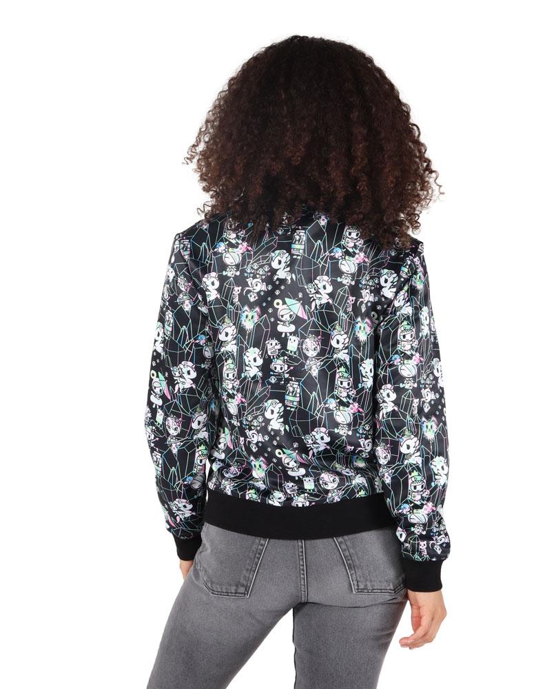 tokidoki - Crystal Palace Women's Satin Bomber Jacket, Black