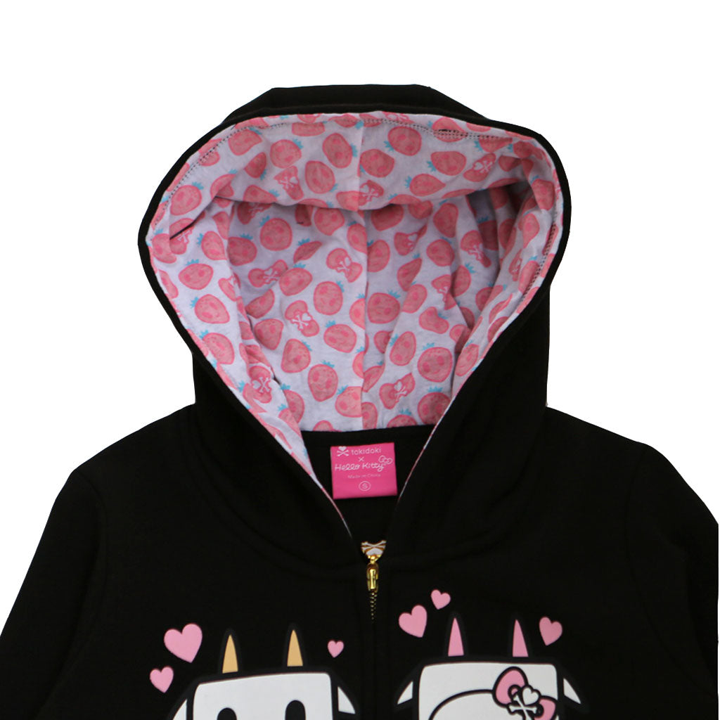 tokidoki x Hello Kitty - Latte Kitty Love Women's Hoodie, Black
